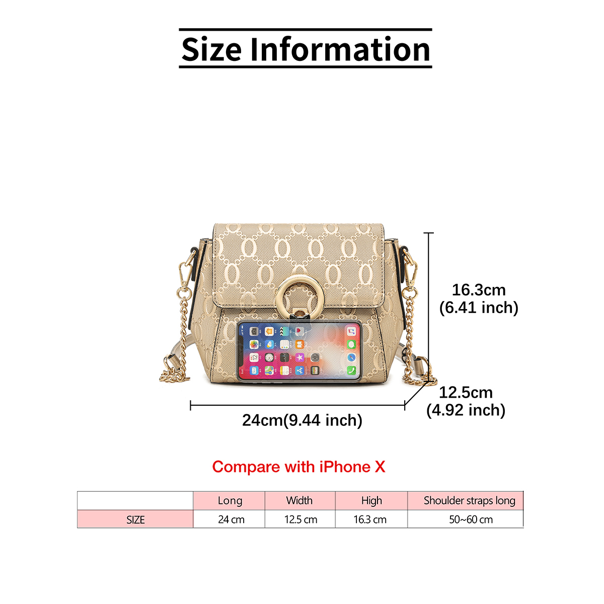 FOXER Luxury Brand Women's Sho - Luxury Bags Gold ulasan dan harga