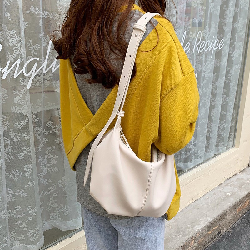Women Simplicity Ruched Dumpli - Luxury Bags Affordable ulasan dan harga