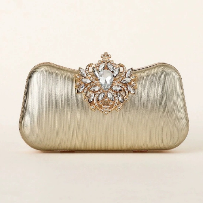 Dark Green Velvet Clutch Bag L - Luxury Bags Gold ulasan dan harga