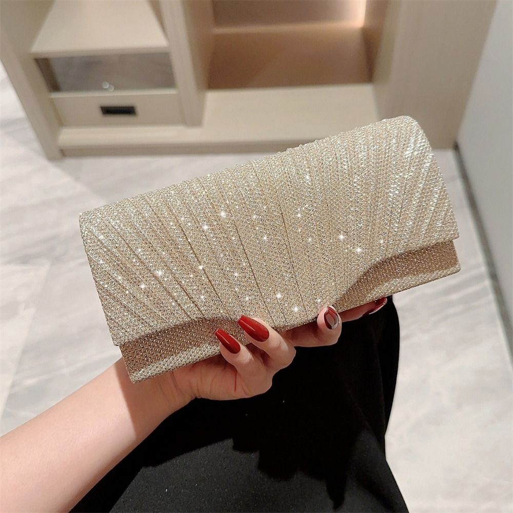 Luxury Sequins Evening Bags Go - Luxury Bags Gold ulasan dan harga