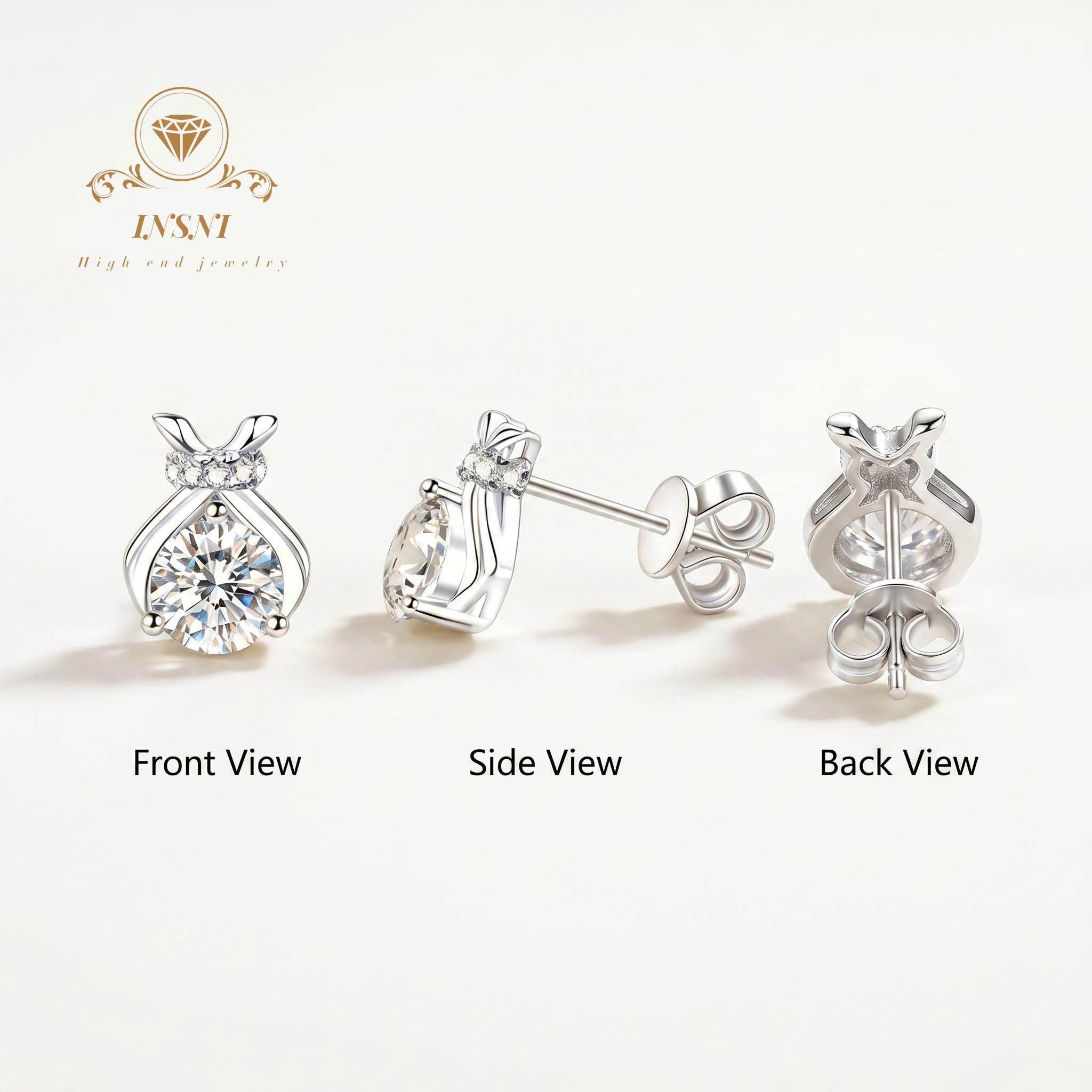 S925 Silver Moissanite Bow Luc - Luxury Bags Affordable ulasan dan harga
