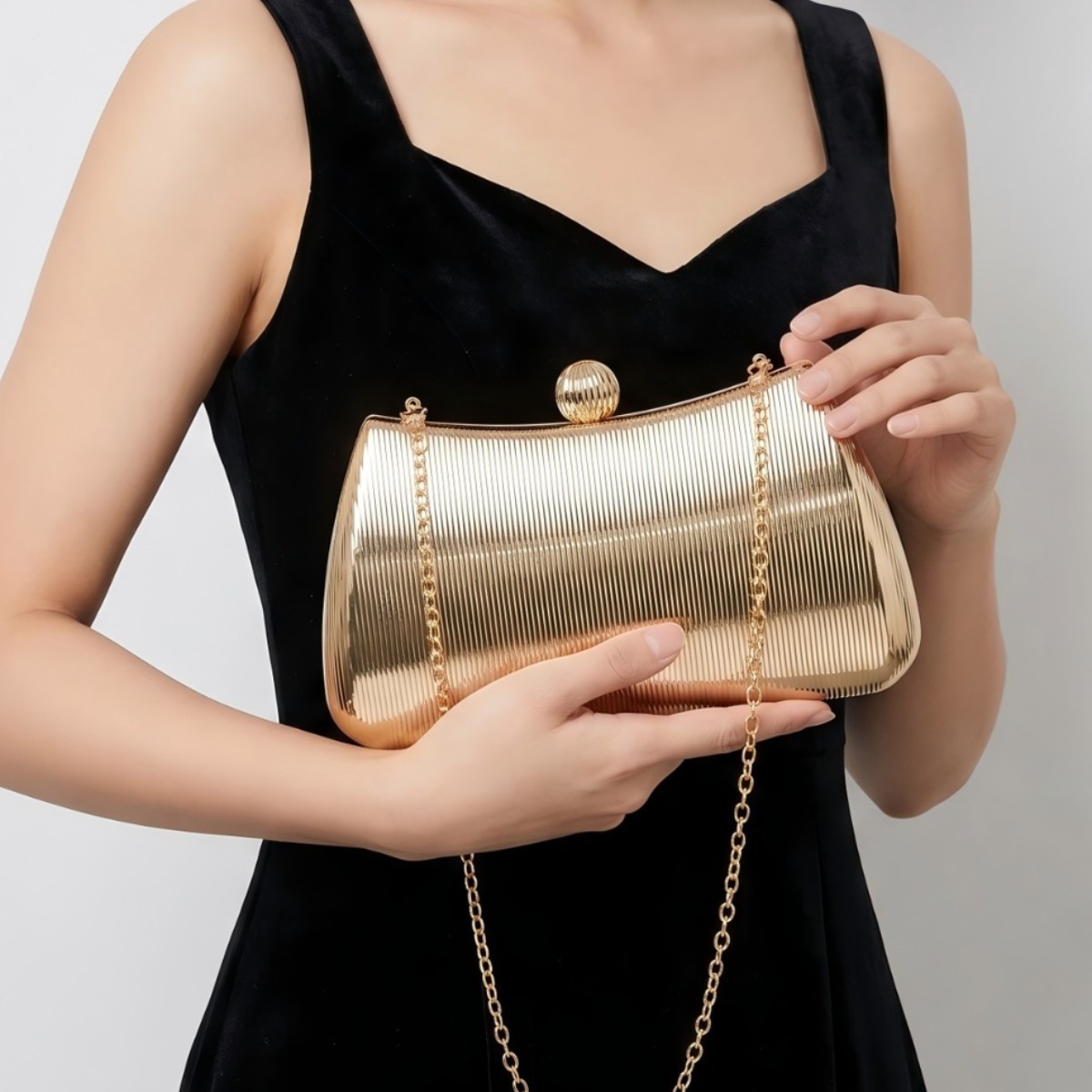Women's fashion temperament el - Luxury Bags Gold ulasan dan harga