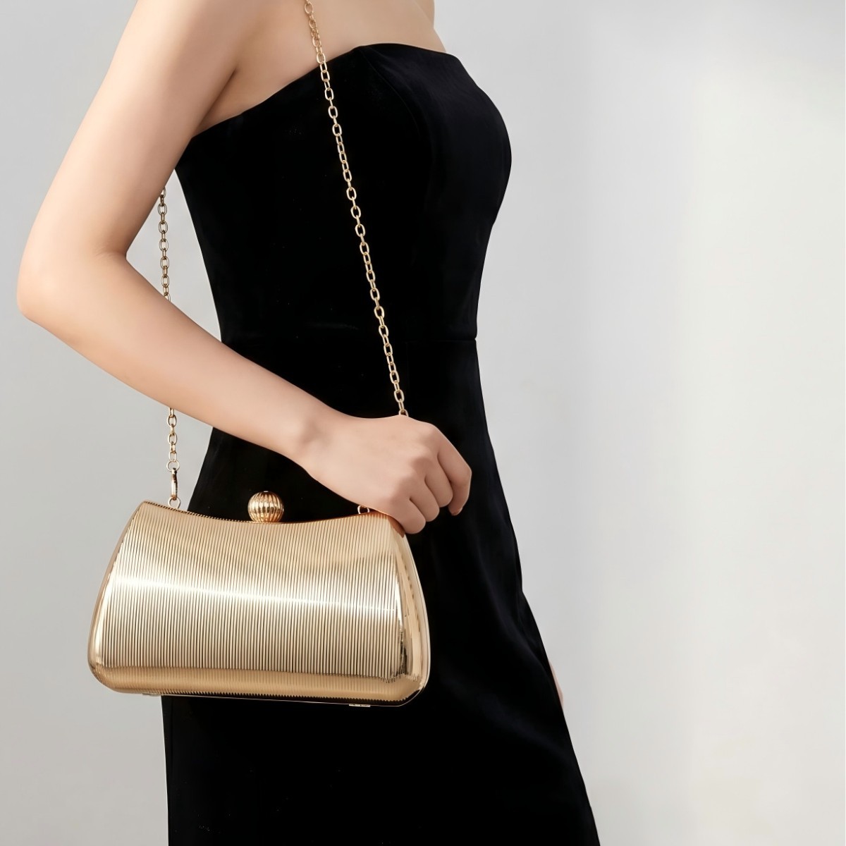 Women's fashion temperament el - Luxury Bags Gold ulasan dan harga