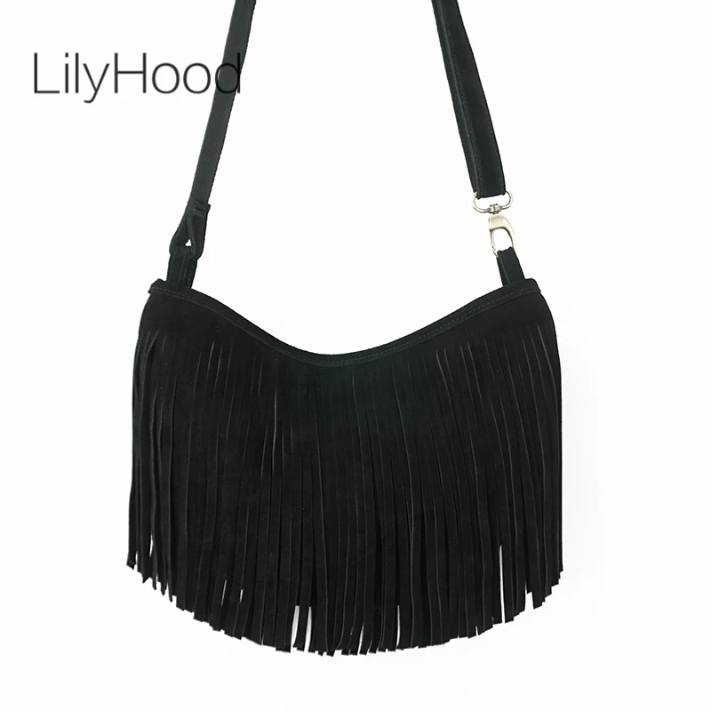 Women Genuine Leather Suede Fr - Half Moon Bag Suede ulasan dan harga