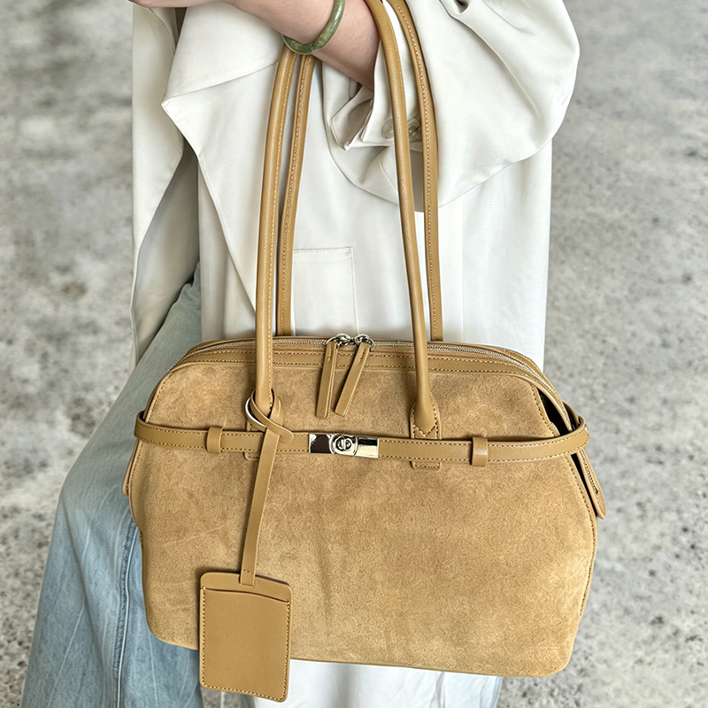 New Women's Genuine Suede Cowh - Half Moon Bag Suede ulasan dan harga