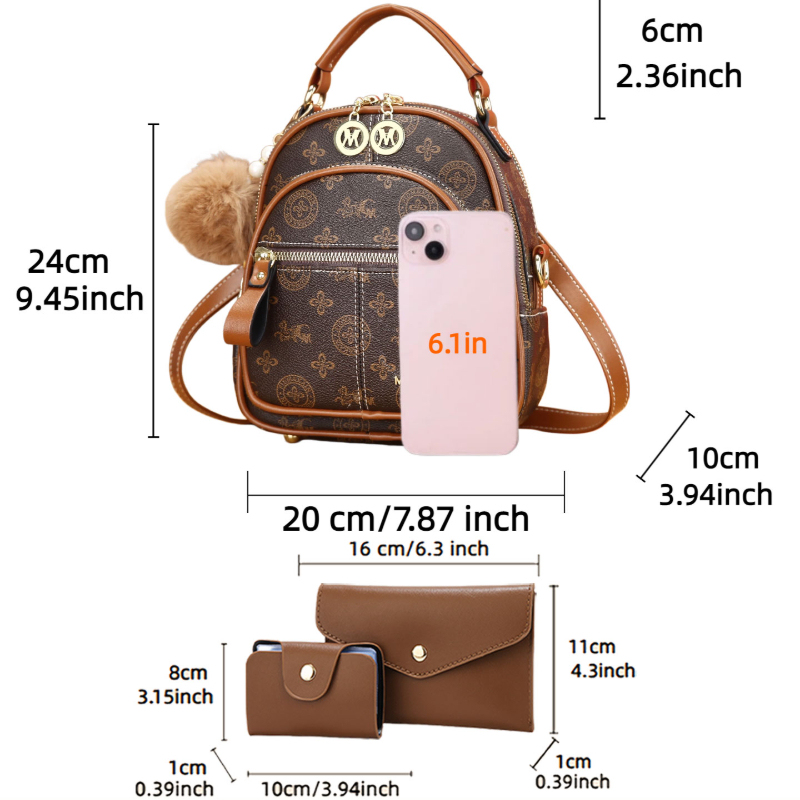 3-piece women's bag set, light - Luxury Bags For You ulasan dan harga