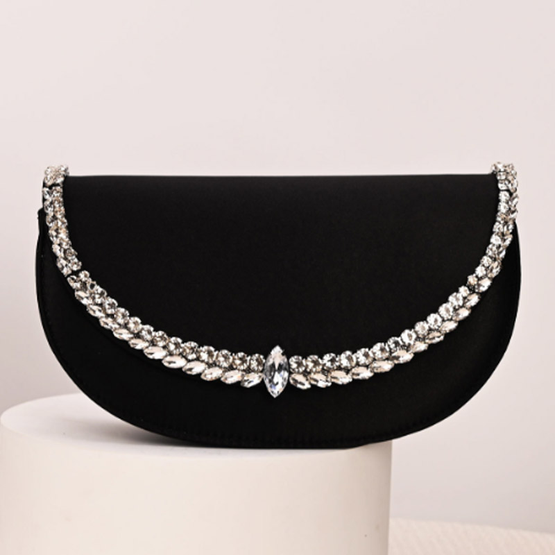 Luxury Sparkling Diamond Asymm - Half Moon Bag Suede ulasan dan harga