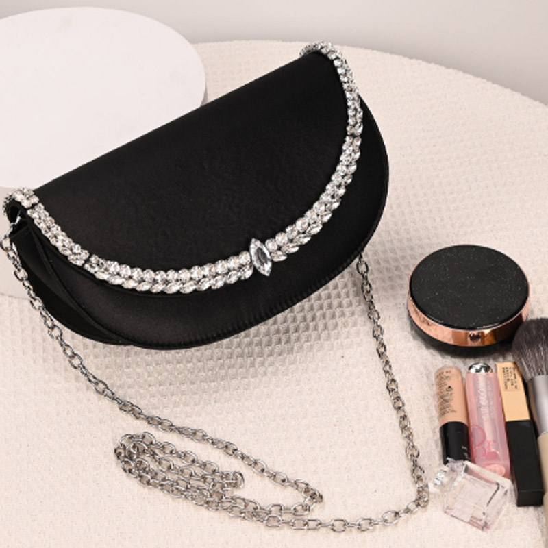 Luxury Sparkling Diamond Asymm - Half Moon Bag Suede ulasan dan harga