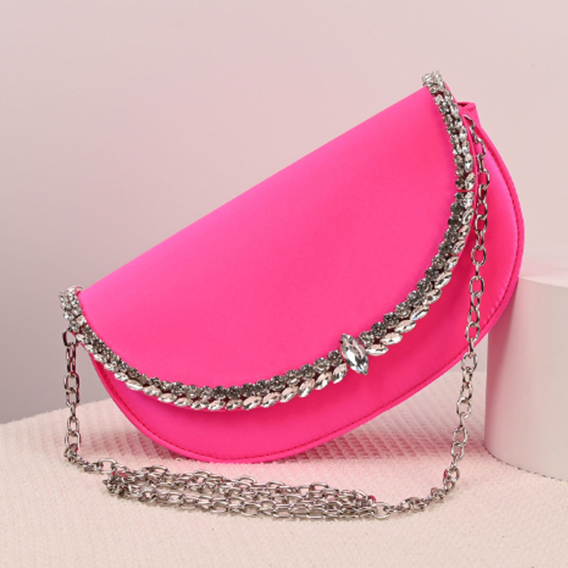 Luxury Sparkling Diamond Asymm - Half Moon Bag Suede ulasan dan harga