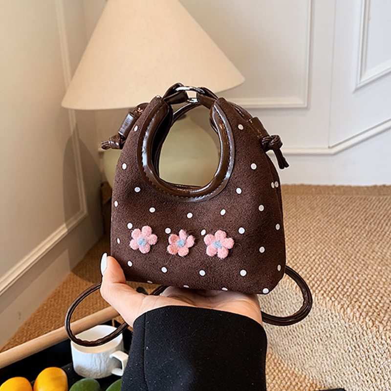 Autumn Winter Sweet Flower Min - Half Moon Bag Suede ulasan dan harga