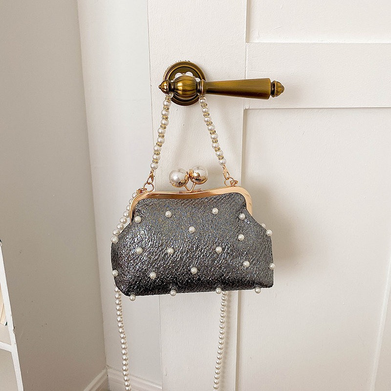 Glitter Pearl Decor Kiss Lock  - Luxury Bags Affordable ulasan dan harga