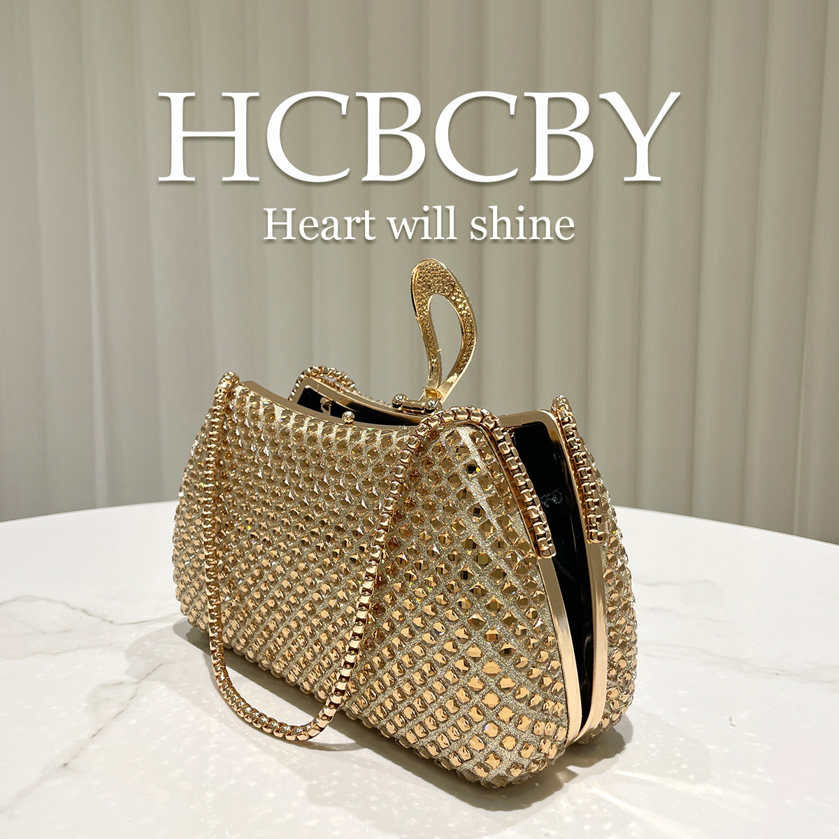 Gold sparkling luxury full dia - Luxury Bags Gold ulasan dan harga