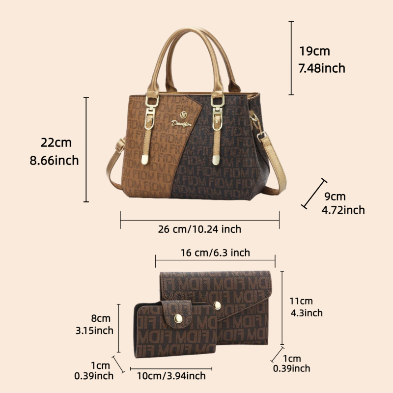 3-piece women's bag set, luxur - Luxury Bags For You ulasan dan harga