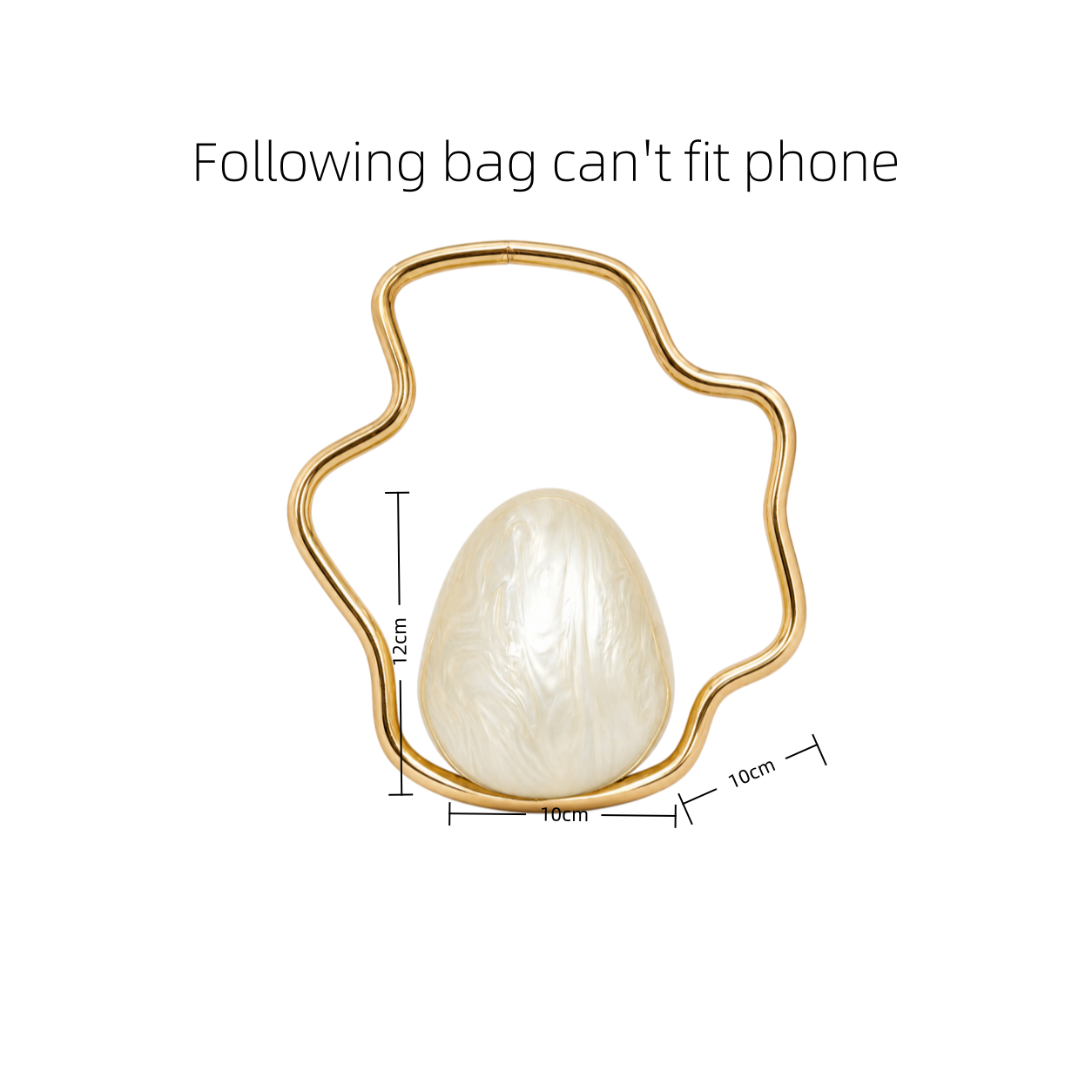 Women mini Acrylic Egg Bag Cut - Luxury Bags Gold ulasan dan harga
