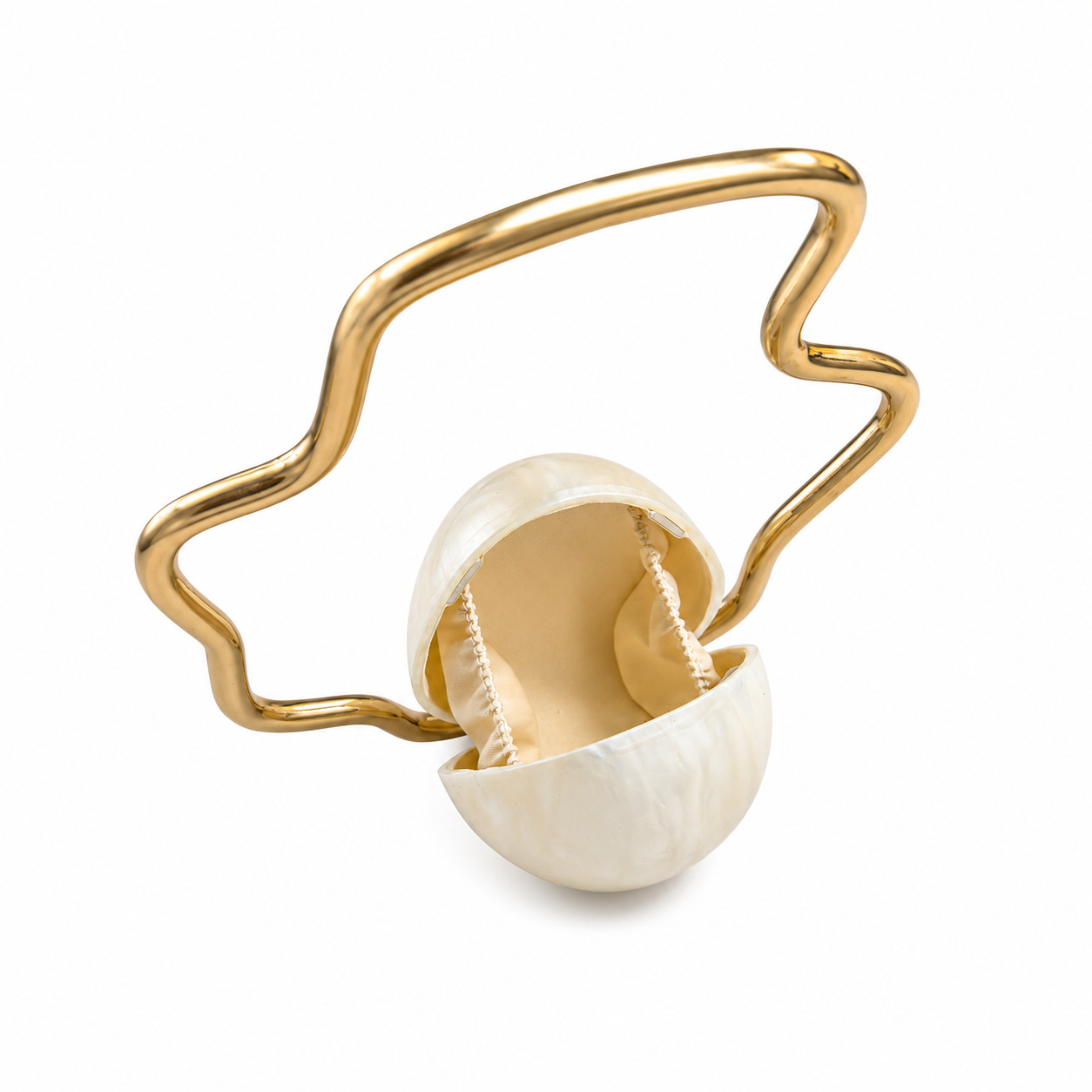 Women mini Acrylic Egg Bag Cut - Luxury Bags Gold ulasan dan harga