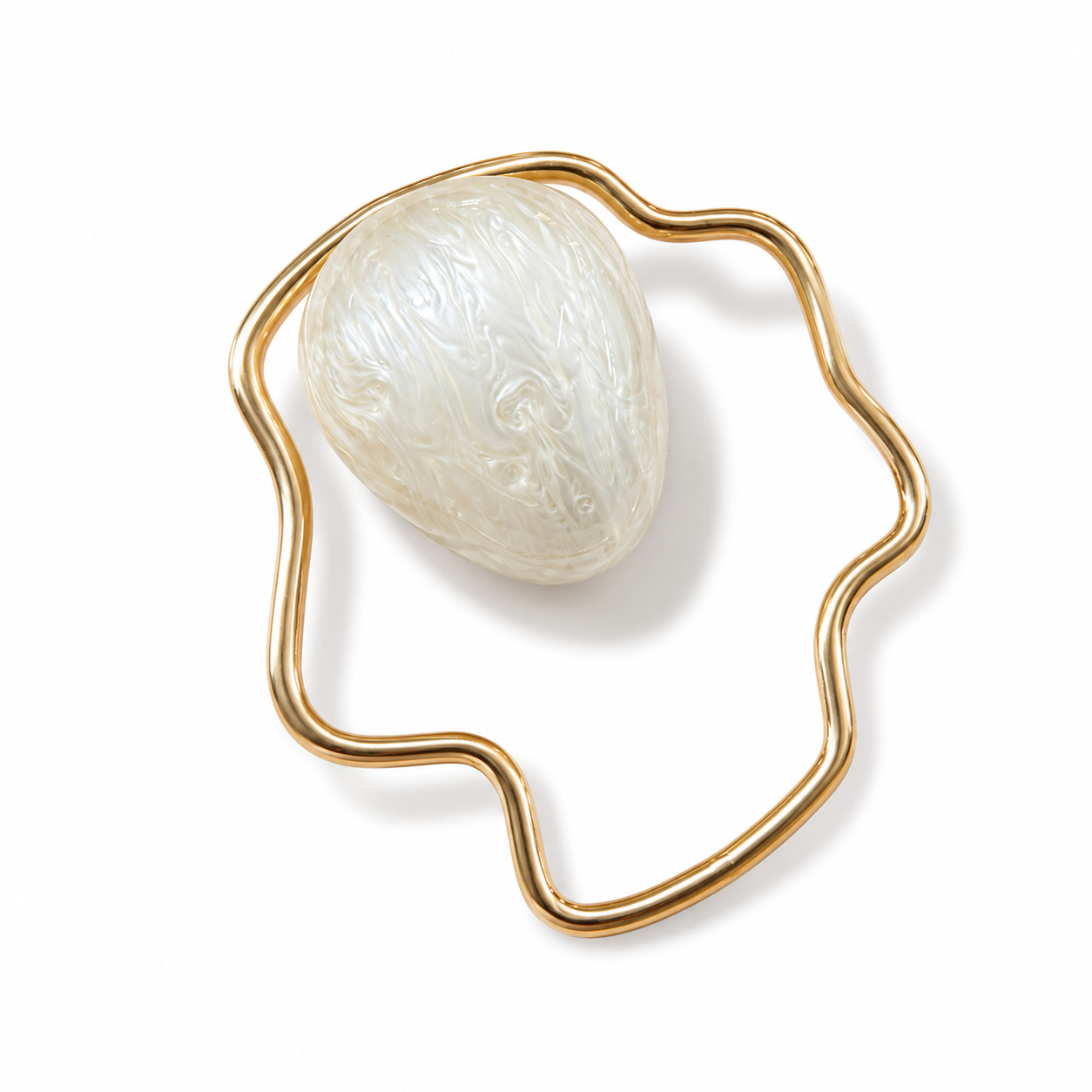 Women mini Acrylic Egg Bag Cut - Luxury Bags Gold ulasan dan harga