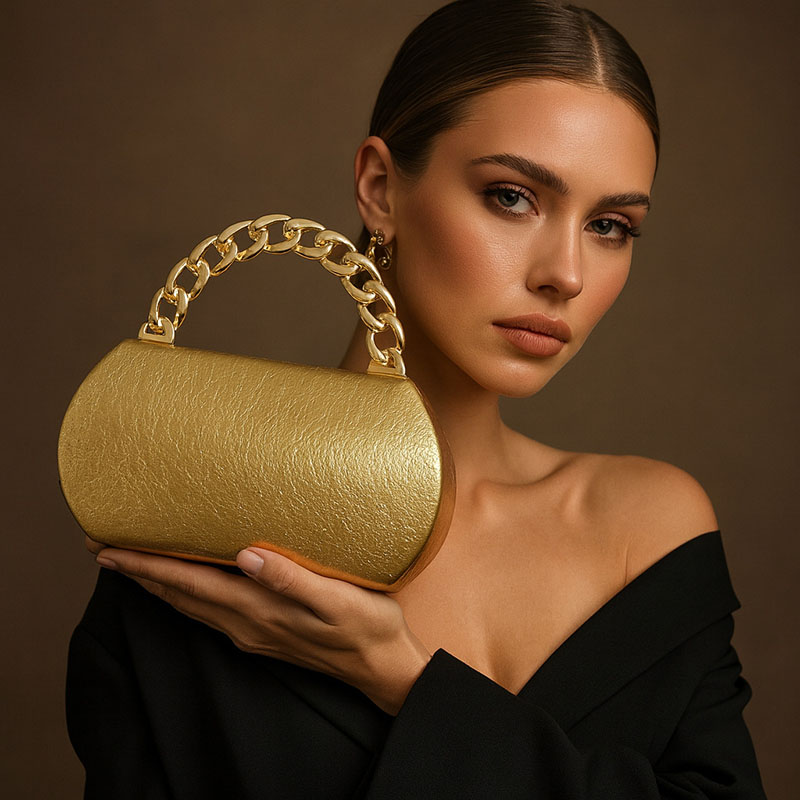 Luxury Gold Metal Buckle Box C - Luxury Bags Gold ulasan dan harga