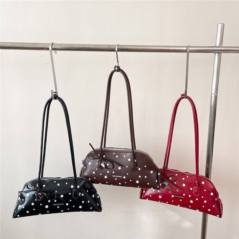 New PU Stars Bow Zipper Sweet  - Luxury Bags Affordable ulasan dan harga