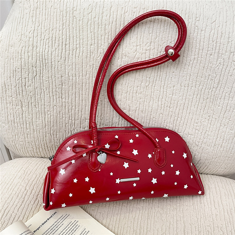 New PU Stars Bow Zipper Sweet  - Luxury Bags Affordable ulasan dan harga