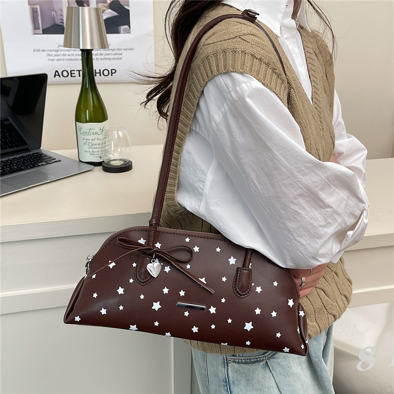 New PU Stars Bow Zipper Sweet  - Luxury Bags Affordable ulasan dan harga