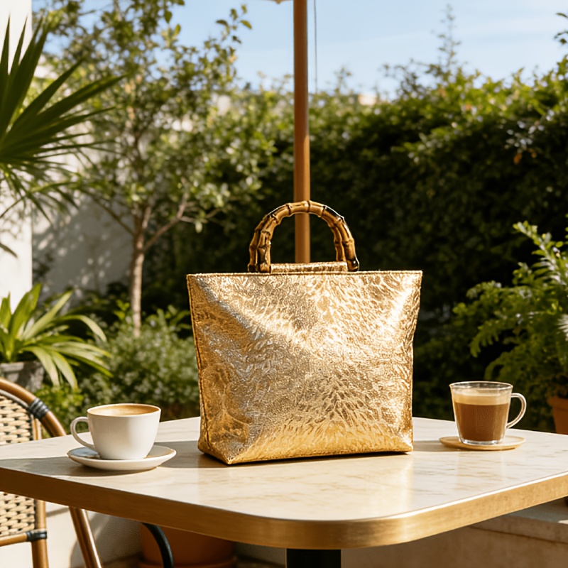 Light luxury metallic gold jac - Luxury Bags Gold ulasan dan harga