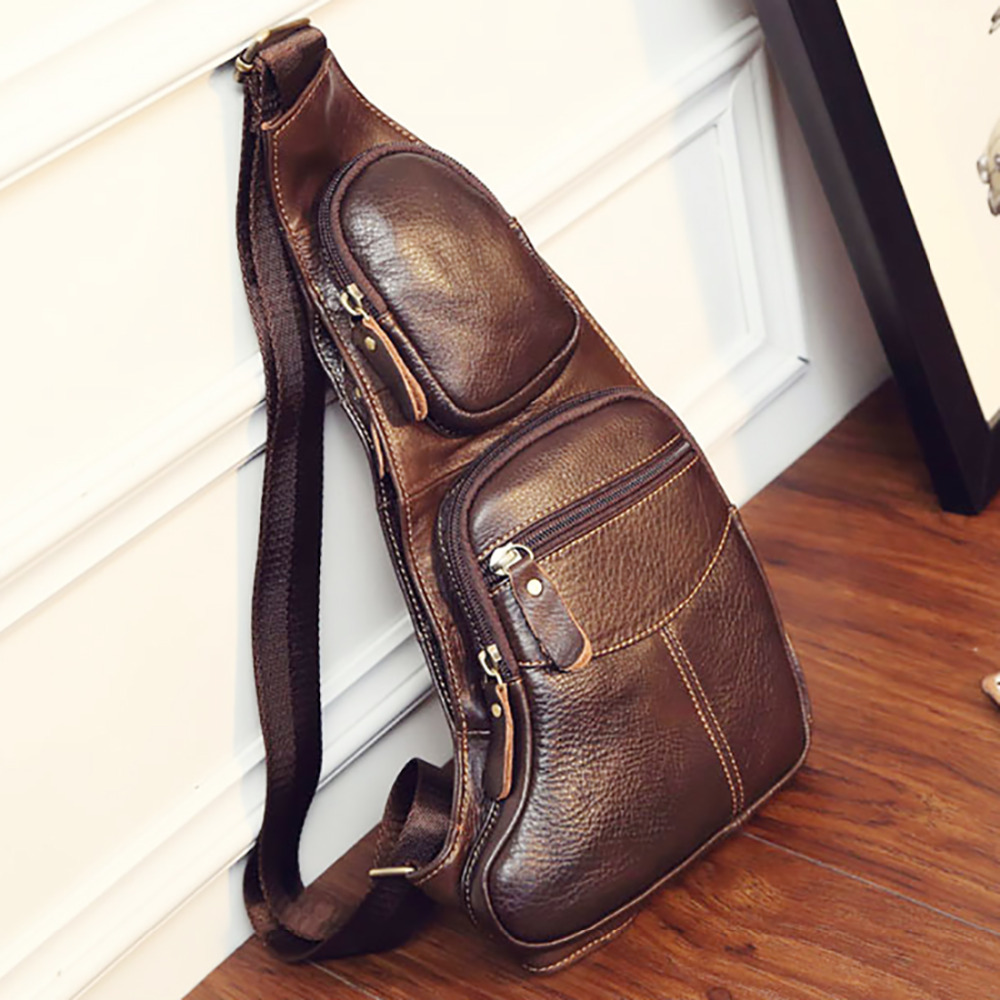 High Quality Men Genuine Leath - Half Moon Bag Suede ulasan dan harga