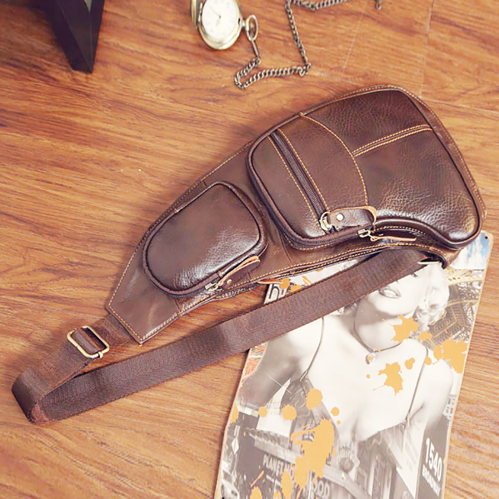 High Quality Men Genuine Leath - Half Moon Bag Suede ulasan dan harga