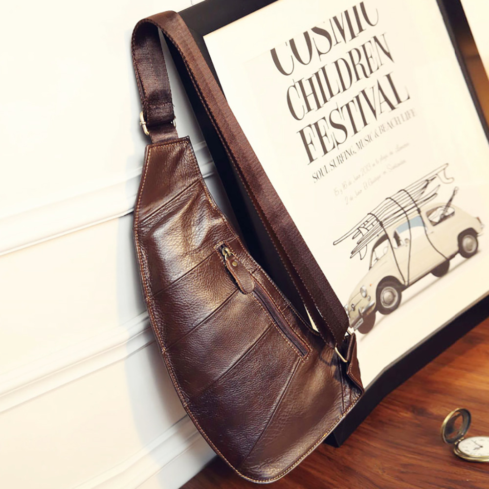 High Quality Men Genuine Leath - Half Moon Bag Suede ulasan dan harga