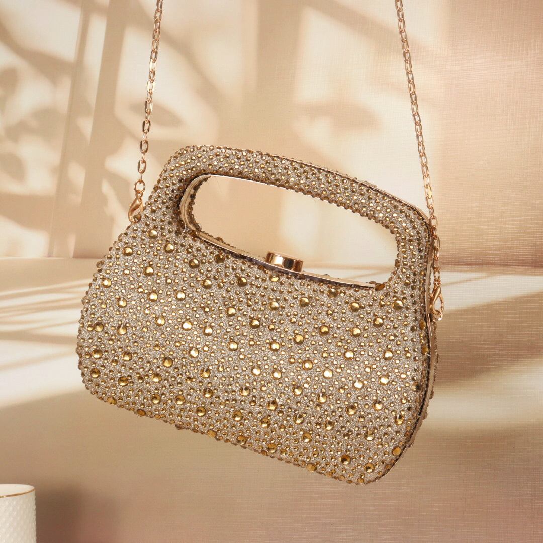 Gold glitter luxury hot diamon - Luxury Bags Gold ulasan dan harga