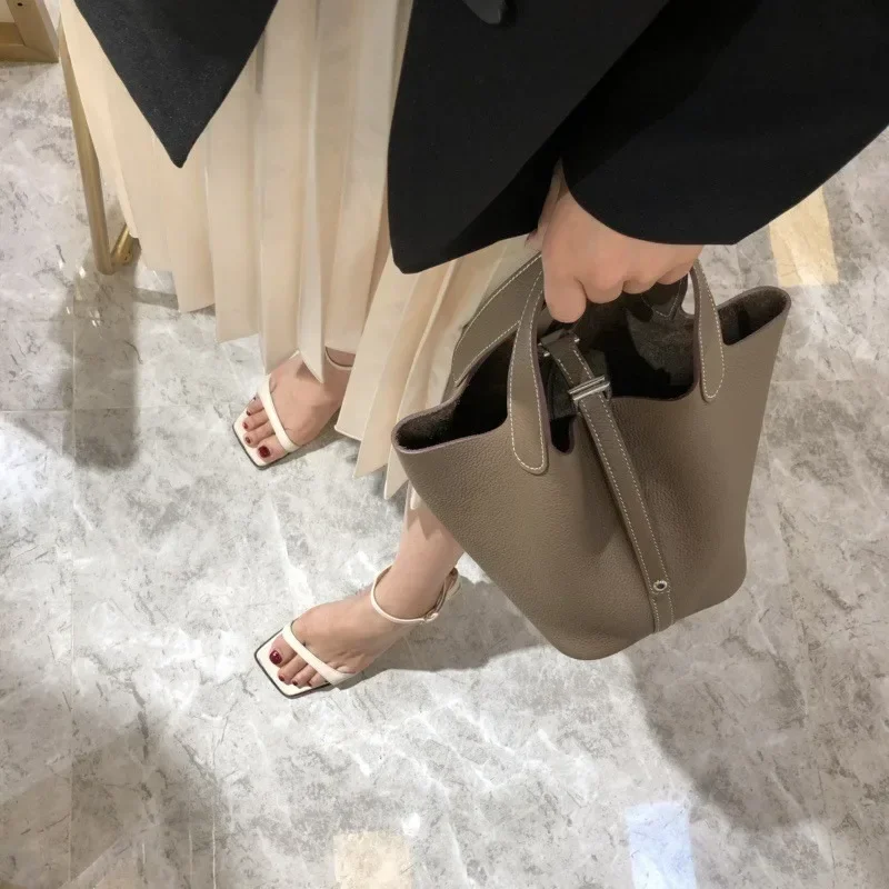 2023 New Contrast Color Cowhid - Luxury Bags Office ulasan dan harga