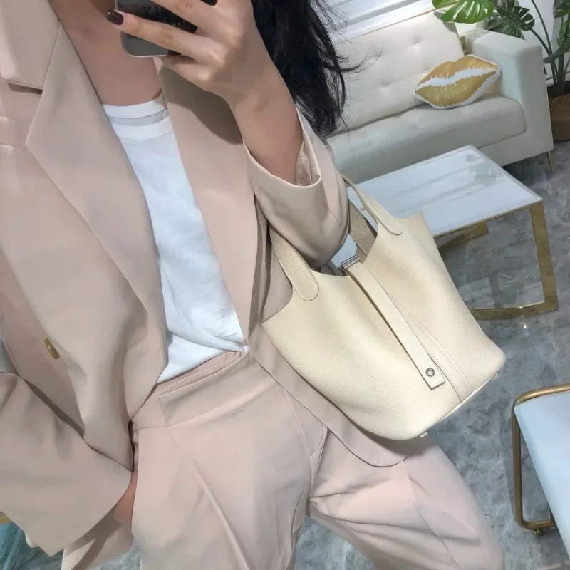 2023 New Contrast Color Cowhid - Luxury Bags Office ulasan dan harga
