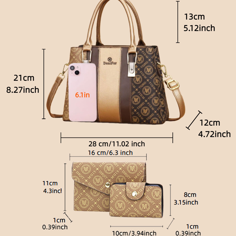 3-piece set of women's handbag - Luxury Bags For You ulasan dan harga
