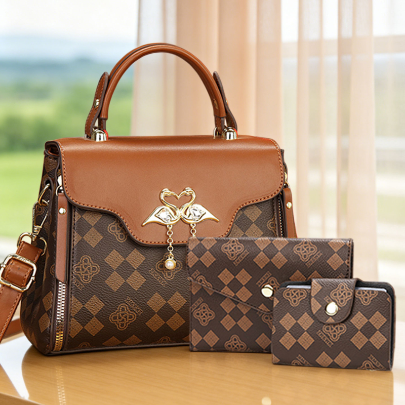 3-piece women's bag set, light - Luxury Bags For You ulasan dan harga