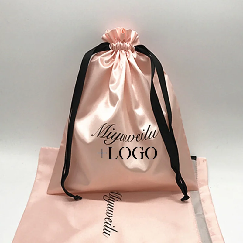 50PCS Luxury Satin Hair Pouch  - Luxury Bags Logo ulasan dan harga