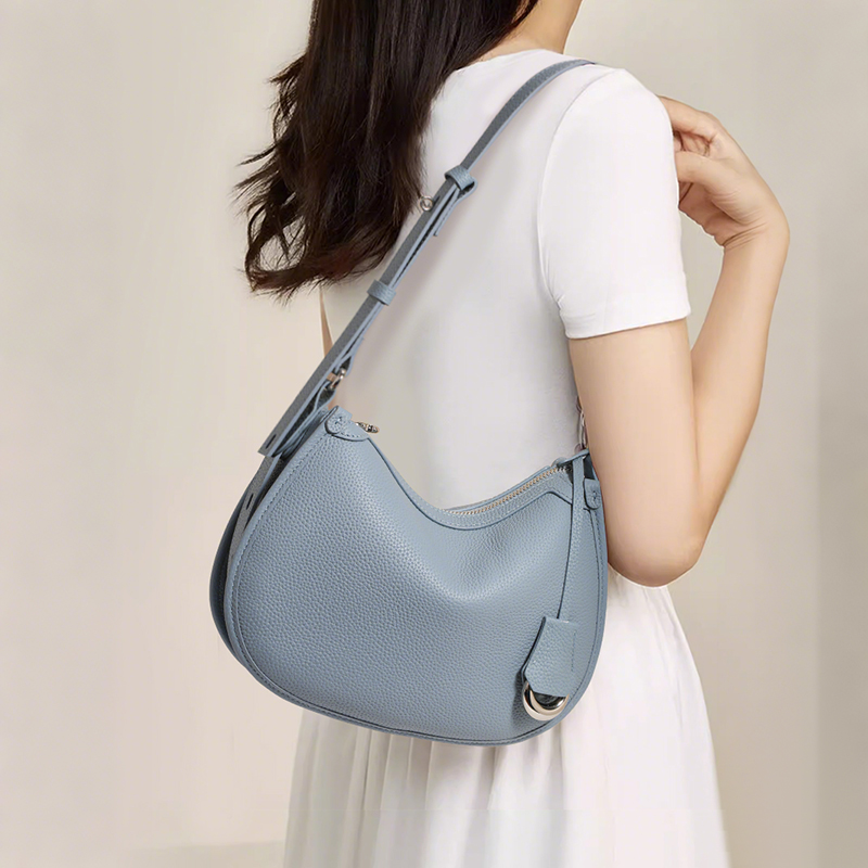 new high-end leather crescent  - Half Moon Bag Suede ulasan dan harga