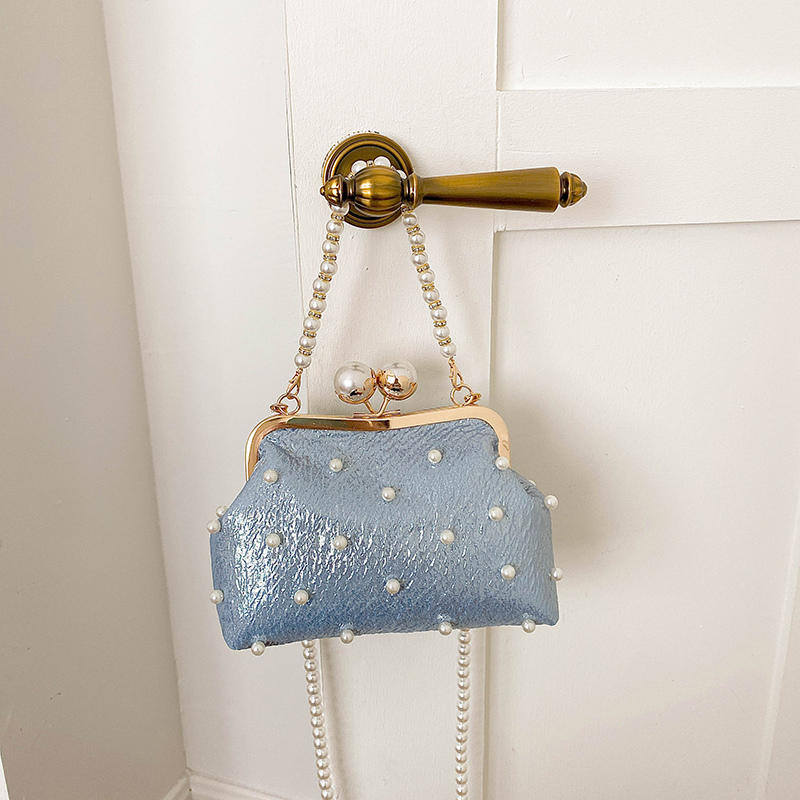 Glitter Pearl Decor Kiss Lock  - Luxury Bags Affordable ulasan dan harga