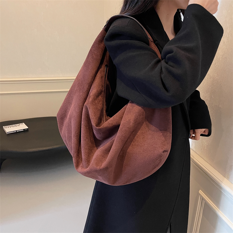 Women Half Moon Bags Large Cap - Half Moon Bag Suede ulasan dan harga