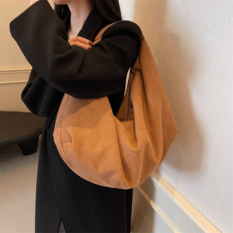 Women Half Moon Bags Large Cap - Half Moon Bag Suede ulasan dan harga