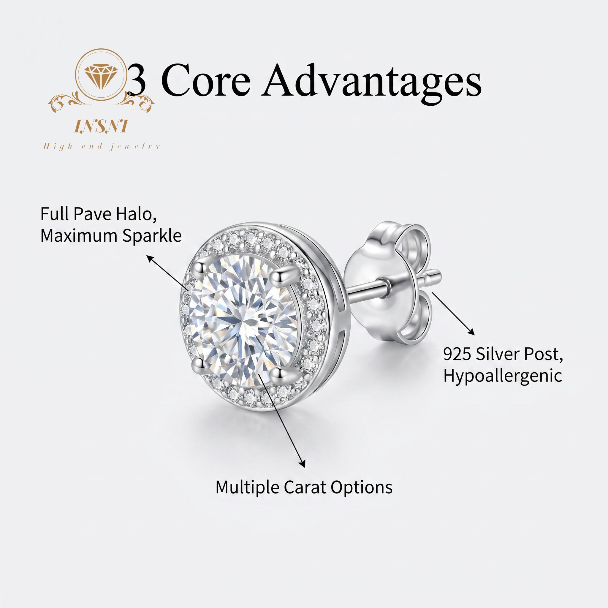 D-color Moissanite Sterling Si - Luxury Bags Affordable ulasan dan harga