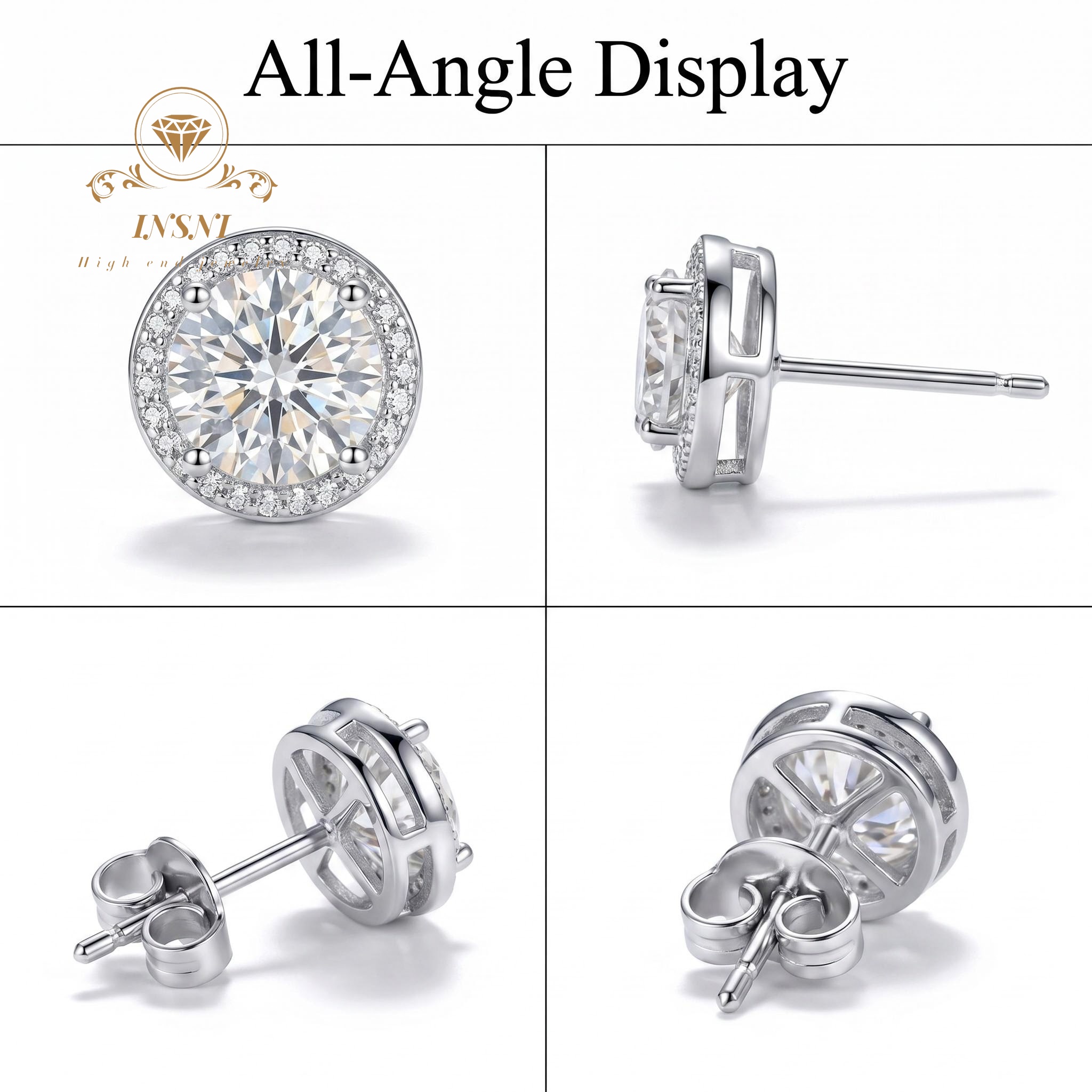 D-color Moissanite Sterling Si - Luxury Bags Affordable ulasan dan harga