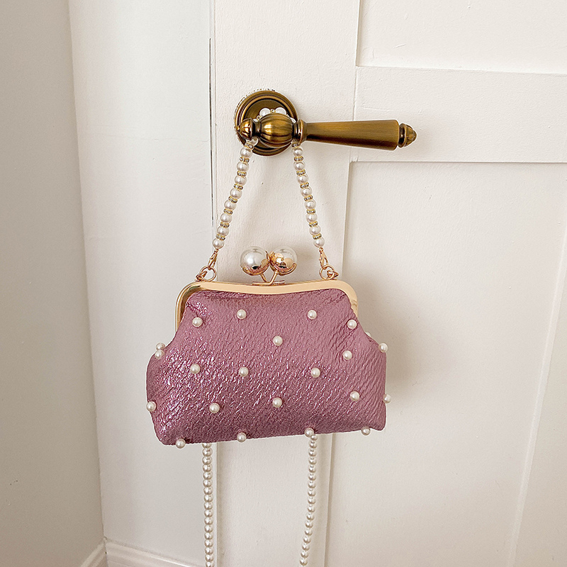 Glitter Pearl Decor Kiss Lock  - Luxury Bags Affordable ulasan dan harga